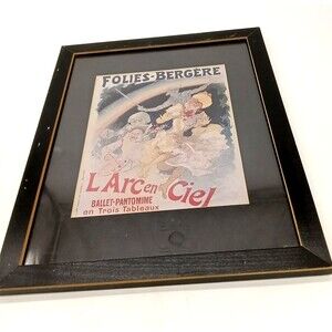Jules CHERET  Affiche Illustrée Folies-Bergère Arc en Ciel Framed Print Paris